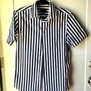 Super slim fit black and white dress shirt by Zara